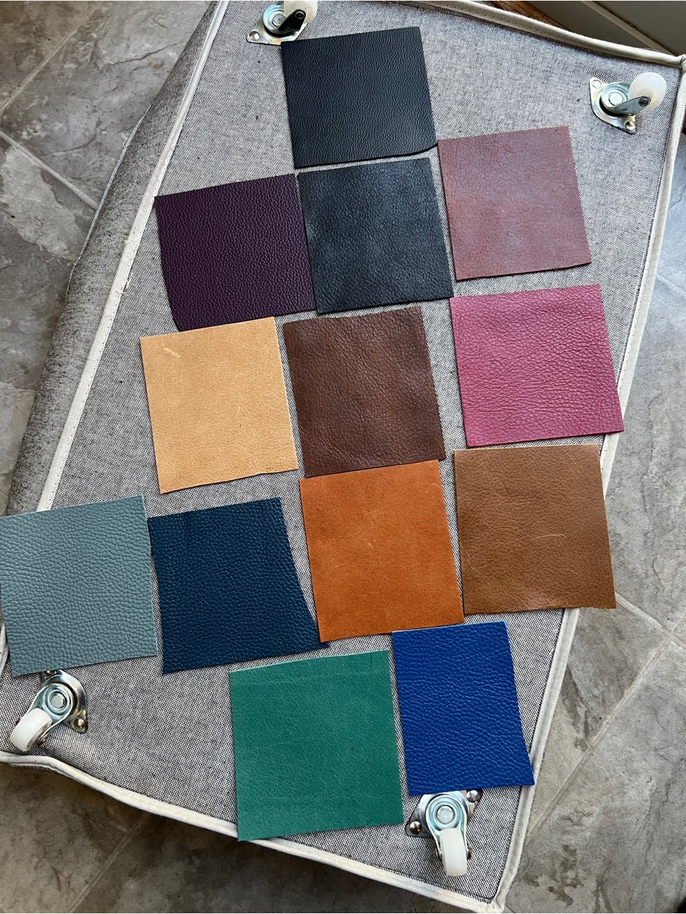Leather Swatch Set - Multicolor Mixed Lot New Crafts DIY